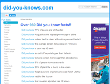 Tablet Screenshot of did-you-knows.com